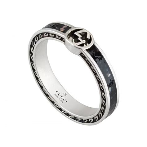 black and silver gucci ring|gucci gold ring women's.